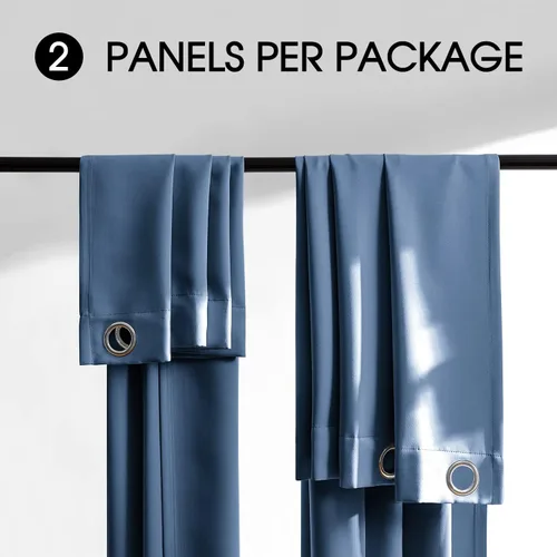 Miniatura 6 de Rutterllow - Cortinas opacas con ojales, 2 paneles