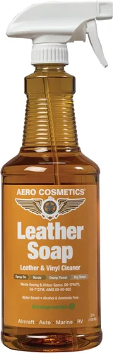 Limpiador de cuero, jabón de cuero, calidad aeronáutica para tu automóvil, RV y muebles, 32 onzas, mejor que los productos automotrices, cumple con
