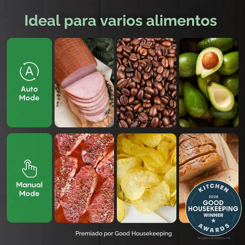 Miniatura 2 de FRESKO Sellador automático al vacío, potente máquina selladora al vacío de alimentos, detección automática de seco y húmedo, cortador de bolsas, 2