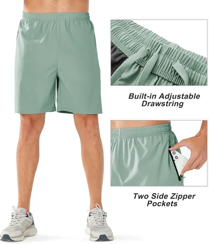 Miniatura 4 de NORTHYARD Pantalones cortos deportivos ligeros de secado rápido y de 7pulgadas para hombre, para senderismo, deportes, gimnasio, correr