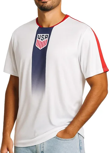 Miniatura 17 de Icon Sports Camiseta oficial del Día del Juego de la Federación de Fútbol de Estados Unidos, unisex para adultos Destacar Rojo