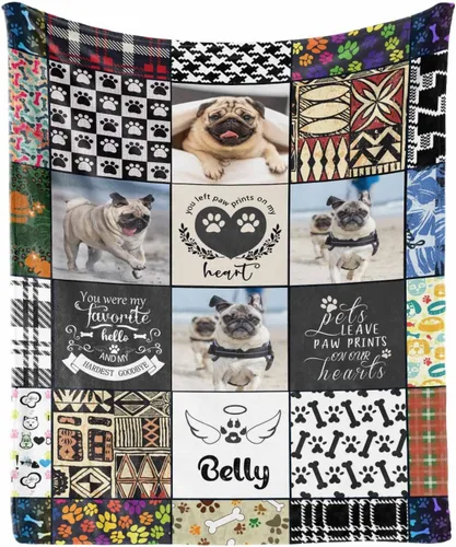 Miniatura 14 de in Loving Memory of Dog - Manta de memoria personalizada de collage de fotos de mascotas, manta suave y manta de 30 x 40 pulgadas, regalo