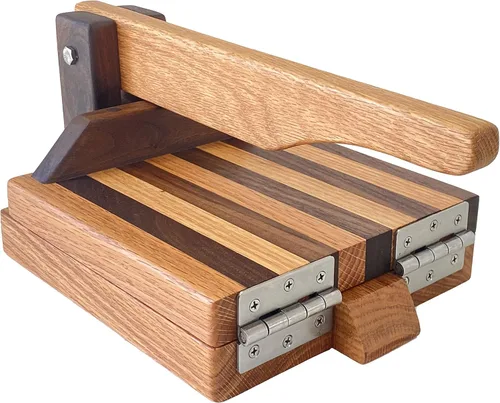 Miniatura 8 de Prensa de tortilla de 10 pulgadas de roble rojo – Elaborador de tortillas de madera dura hecho a mano por Central Coast Woodworks rojo (Red Oak)