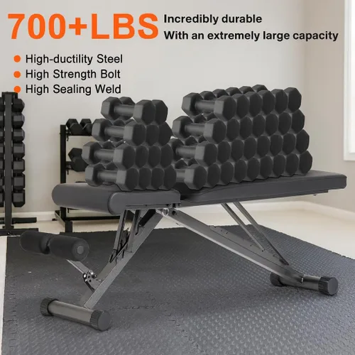 Miniatura 2 de BARWING Adjustable Foldable Portable Weight Bench for Home Gym,700-800LBS Flat Incline Decline Workout Bench for Full Body Workout Easy Assembly for