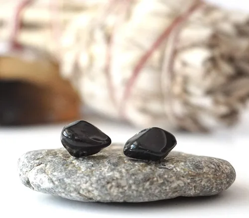 Miniatura 39 de Pendientes de tuerca de cristal de piedra natal aleternativa para mujer y hombre