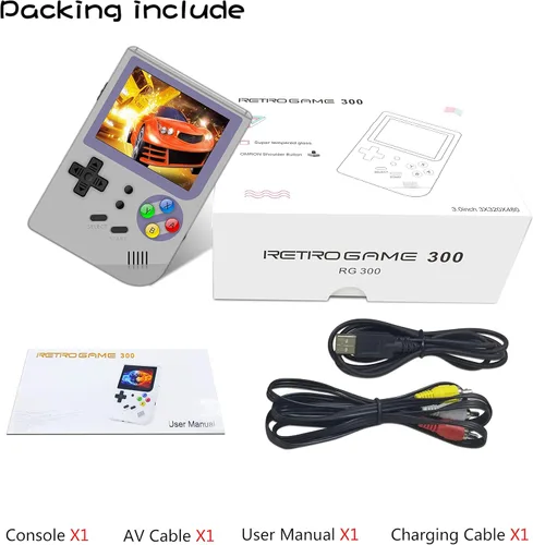 Miniatura 3 de RG300 - Consola de juegos de mano retro con sistema de código abierto, consola de juegos retro 16G + tarjeta TF 32G Videojuegos de mano 3 pulgadas