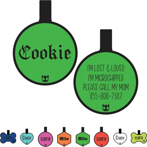 Miniatura 9 de Etiqueta de gato silenciosa de silicona personalizada con 5 líneas de grabado profundo personalizado duradero, etiqueta de identificación de mascota