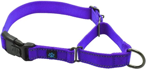 Miniatura 16 de Max and Neo Collar de nailon Martingale para perros - Donamos a un rescate de perros por cada collar vendido (Grande, Negro)
