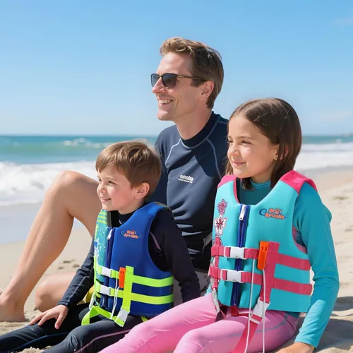 Miniatura 6 de HeySplash Chaleco de natación para niños pequeños, chaqueta de natación para niños de 30-50/50-80 libras, chaleco flotante para niños con correa