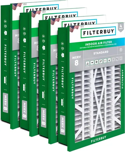 Miniatura 14 de Filterbuy Filtro de aire MERV 8 Essential Dust & Allergy Defense de 10 x 17 x 2 pulgadas (paquete de 4), filtros exteriores plisados electrostáticos