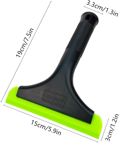 Miniatura 2 de Escobilla de silicona súper flexible, cuchilla de agua para auto, limpiador de agua, escobilla de ducha, cuchilla de 5.9 pulgadas y mango largo