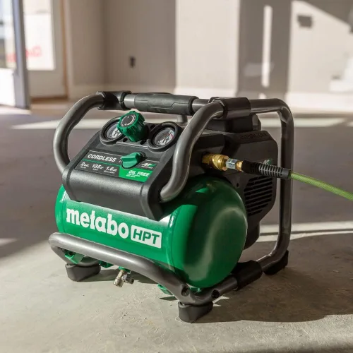 Miniatura 2 de Metabo HPT EC36DAQ4 - Compresor de aire inalámbrico de 2 galones, 36V MultiVolt, portátil y versátil, ideal para clavadoras de acabado neumáticas