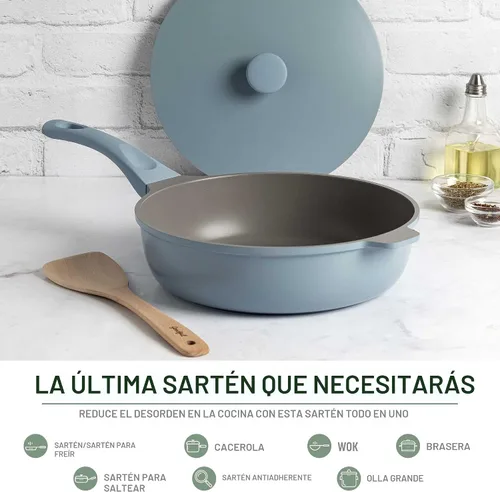 Miniatura 2 de Goodful Sartén Todo en Uno, Antiadherente Multicapa, Construcción de Fundición de Alto Rendimiento, Diseño Multiusos Reemplaza Múltiples Ollas