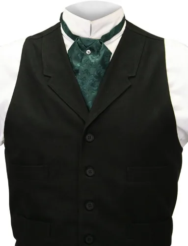 Miniatura 13 de Historical Emporium Corbata de satén jacquard para hombre, corbata victoriana eduardiana occidental para boda, Halloween, cosplay