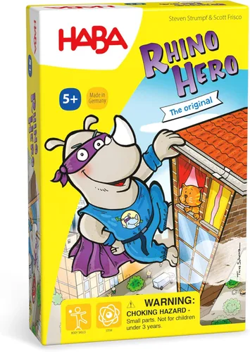 Miniatura 2 de Haba Rhino Hero, un heroico juego de cartas para niños de 5 años en adelante, triple ganador de premios