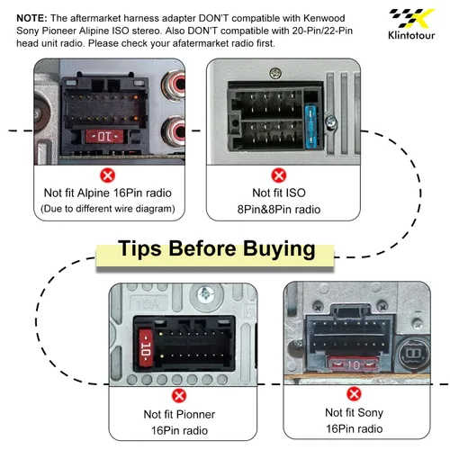 Miniatura 5 de Adaptador de cableado de radio del mercado de repuestos compatible con Nissan 2007-2013/Subaru 2008-2013, arnés de estéreo de coche Android de 16