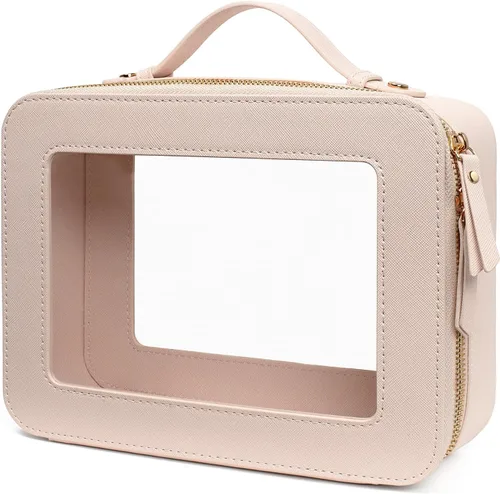 Miniatura 10 de LETGO Bolsas de Maquillaje Transparentes, Bolsa de Aseo Aprobada por la TSA con Cierre, Organizador de Maquillaje Transparente de Gran Capacidad