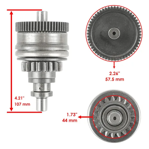 Miniatura 3 de Caltric Motor de arranque y accionamiento Bendix compatible con Yamaha Wave Raider 1100 Ra1100 Waveraider 1995-1996 Jetski