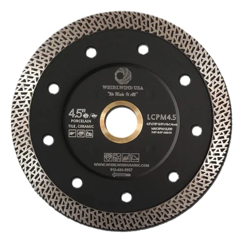 LCPM - Hojas de diamante para sierra de azulejos de borde continuo de alta calidad, súper finas de 4.5 pulgadas, para cortar azulejos de porcelana,