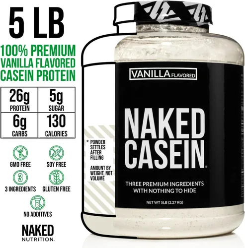 Miniatura 3 de Proteína Naked Casein, 5 libras, proteína de caseína micelar 100% de granjas estadounidenses, en volumen, sin OMG, sin gluten, sin soya, sin