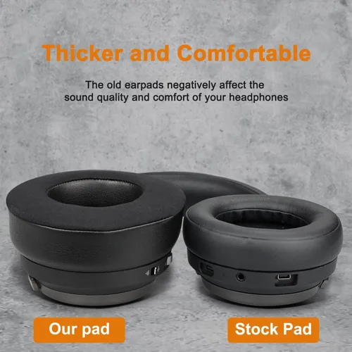 Miniatura 8 de SOULWIT Almohadillas de enfriamiento para auriculares Corsair Virtuoso, almohadillas con espuma de aislamiento de ruido de alta densidad, grosor