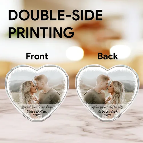 Miniatura 5 de Foto de cristal personalizada, cristal de corazón personalizado con imagen, regalos para pareja/pareja, regalos para el nuevo hogar/inauguración