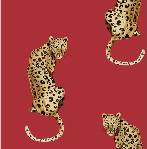 Miniatura 4 de NextWall Daisy Bennett Designs Leopard King - Papel tapiz autoadhesivo (verde)