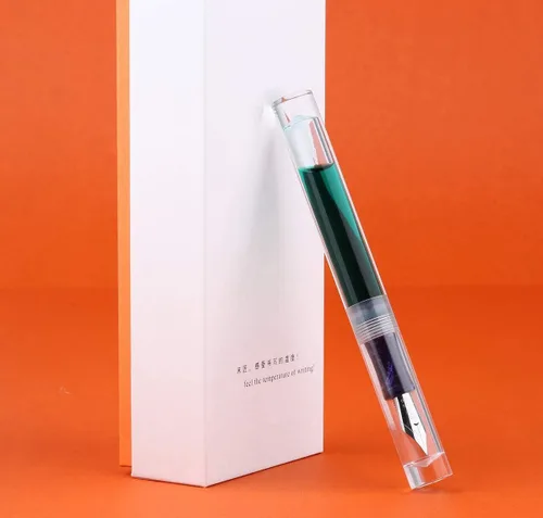 Miniatura 11 de Copo de nieve versión de Navidad C1 Eye Dropper Relleno Pluma Estilográfica Totalmente Transparente Gran Capacidad Almacenamiento de Tinta con Caja