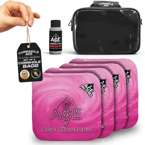 CornholeAce Ace Clusters - Colores del equipo de la bandera de Estados Unidos | ACE Pro Cornhole Bolsas | Tecnología Cluster Pad | Stick Slick Stick