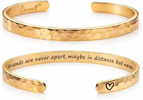 Miniatura 75 de Carviell Pulseras grabadas para mujer, inspiradoras, amistad, amor, mamá, hija, hermana, cristiana, graduación, conmemoración y regalos de boda, más