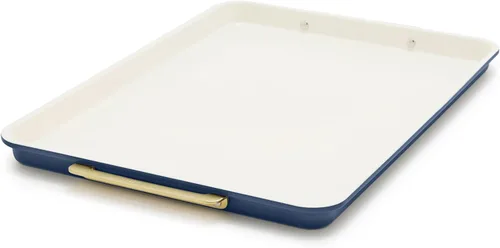 Miniatura 12 de GreenPan Bakeware - Bandeja cuarto de hoja de 13" x 9" pulgadas, bandeja antiadherente de cerámica para hornear, libre de PFAS y BPA, asas doradas