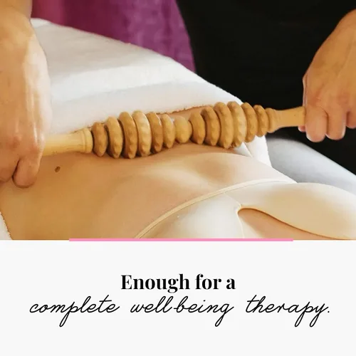 Miniatura 6 de Tuuli Accesorios - Rodillo de masaje ovalado de madera, rodillo corporal multifuncional para celulitis, tensión muscular y apoyo a la salud