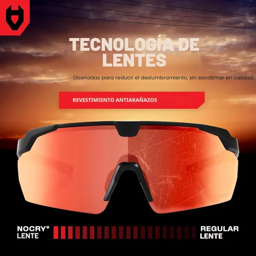 Miniatura 4 de NoCry Gafas de Sol ANSI Z87 para Hombres o Mujeres con Protección Anti-Rayones y 100% UV — Gafas de Seguridad con Lentes de Alto Contraste Teñidas