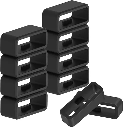 Paquete de 10 correas de reloj compatibles con Garmin Vivoactive 3/Forerunner 645 245/Venu/Vivomove/Fenix 6S/Fenix 5S Band Keeper, 0.78 pulgadas de