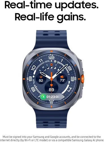 Miniatura 5 de Samsung Galaxy Watch Ultra (2025) - Reloj inteligente LTE de 1.850 in, carcasa de titanio, entrenamiento avanzado del sueño, entrenador de correr