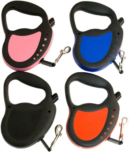 Miniatura 2 de Hyper Pet Correa retráctil para perro, correa de paseo de 8 pies para perros de hasta 8 libras, extra pequeña, azul