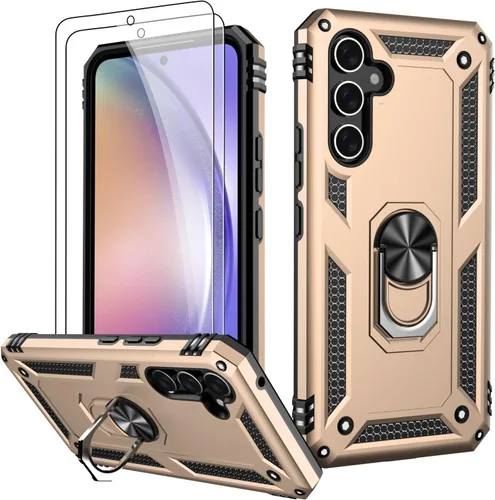 Miniatura 38 de LUMARKE Funda para Galaxy A51 4G con protector de pantalla, supera los 16 pies, probada en caídas, de grado militar, con soporte de anillo Rojo