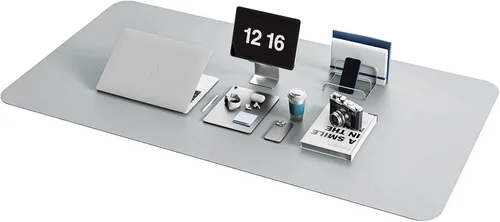 Miniatura 24 de YSAGi Almohadilla de escritorio de piel antideslizante, tapete impermeable para teclado de computadora portátil, protector de mesa y alfombrilla