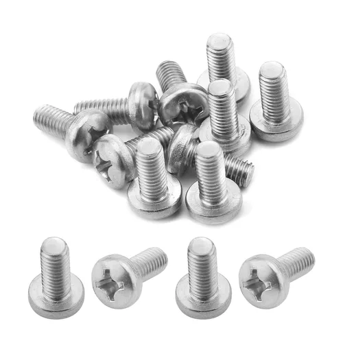 Miniatura 63 de MroMax 5 tornillos de máquina Phillips de cabeza plana M8 x 0.984 in, acero inoxidable 304 18-8, rosca completa, tornillos de cabeza cruzada gris