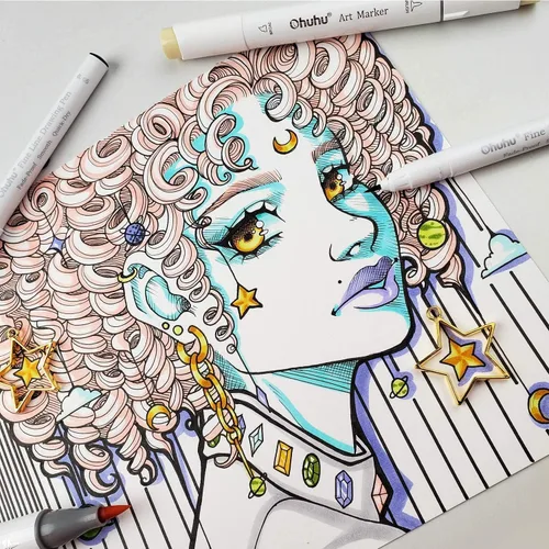 Miniatura 5 de Ohuhu Fineliner Bolígrafos Micro Dibujo: Puntas de 8 tamaños (ultrafinas, finas y con pincel) Tinta negra de pigmento impermeable para ilustración