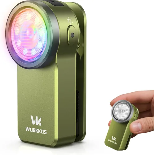 Miniatura 9 de Wurkkos HD03 - Linternas recargables luz EDC con clip, linterna brillante de bolsillo de 680 lúmenes, combina foco/reflector/luz RGB, magnética