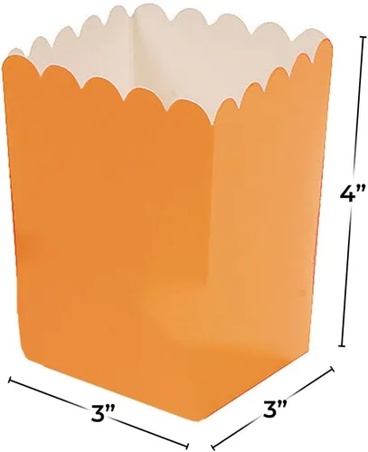 Miniatura 2 de Fun Express Mini cajas de palomitas de maíz naranja (24 piezas) - Suministros para fiestas - Contenedores y cajas - Cajas de papel - 24 piezas