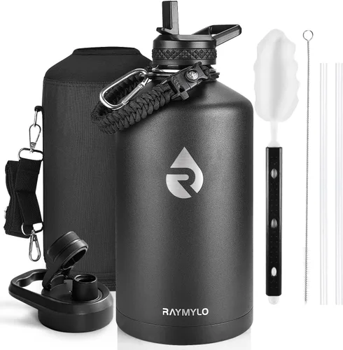 Miniatura 69 de RAYMYLO Botella de agua aislada de 24 onzas, de acero inoxidable con triple pared al vacío (fría durante 48 horas, caliente durante 24 horas), a