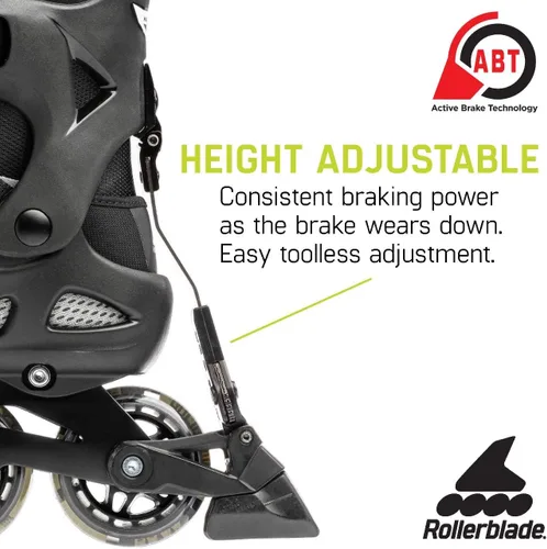 Miniatura 6 de Rollerblade Macroblade 80 ABT - Patines en línea para hombre, color plateado y amarillo neón, patines en línea de rendimiento