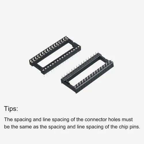 Miniatura 4 de MECCANIXITY DIP IC Chip Adaptador de zócalo Plano Pin 32P 0.100 in Paso 0.591 in IC Socket para placa PCB, paquete de 30