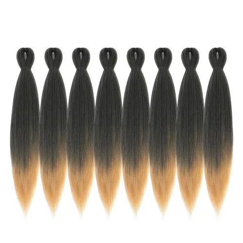 Miniatura 14 de Cabello trenzado preestirado - 12 pulgadas, 8 paquetes, cabello trenzado natural negro corto para trenzas torcidas o trenzas en caja, extensiones