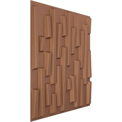 Miniatura 2 de Ekena Millwork 19 5/8 pulgadas de ancho x 19 5/8 pulgadas de alto, ladrillo escalonado EnduraWall decorativo 3D, cobre envejecido