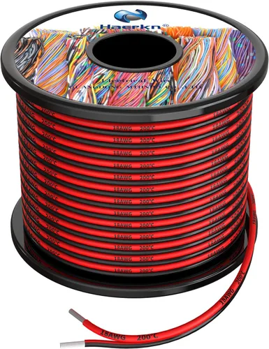 Miniatura 13 de Cables eléctricos de silicona de 10 AWG de 5,2 mm² de 50 pies [25 pies negro y rojo de 25 pies] calibre 10 600 V suave y flexible Engánchate Cable
