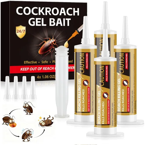 Cebo de gel de cucarachas - Infestación de cucarachas en interiores, gel asesino de infestación de cucarachas de acción rápida para uso en