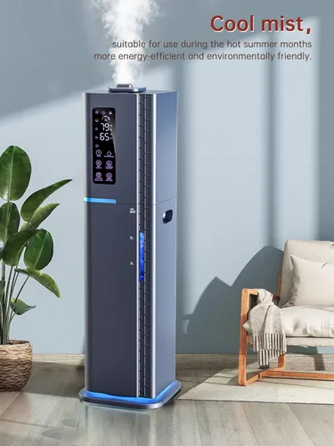 Miniatura 6 de Humidificadores de 2.64 galones para habitación grande, niebla cálida y fría de hasta 500 pies cuadrados, difusor de llenado superior de luz